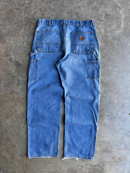Denim Carhartt Double Knee Jeans - 34x32"