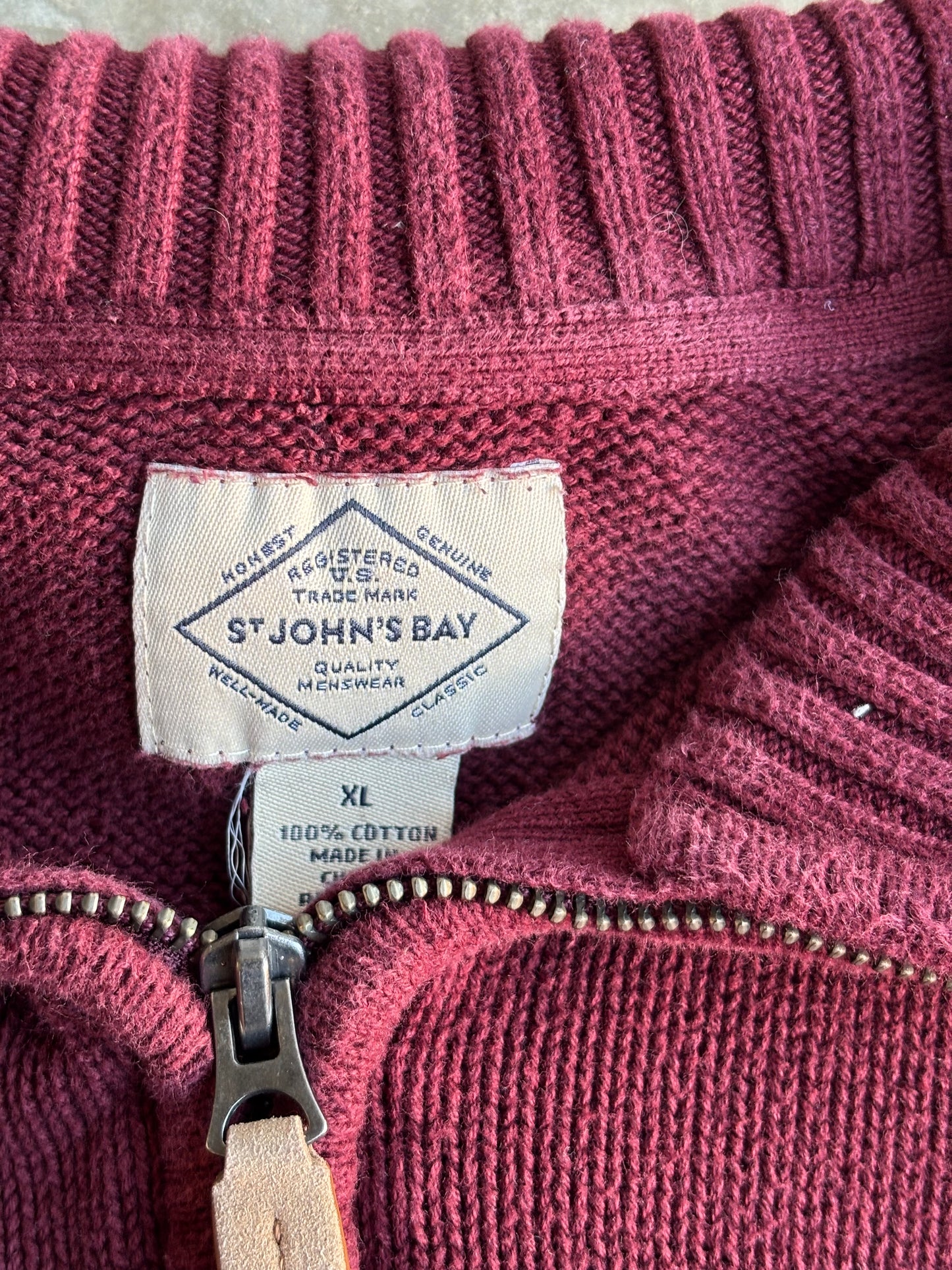 St. Johns Bay Quarter Zip - XL