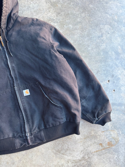Black Carhartt Hooded Jacket - XL