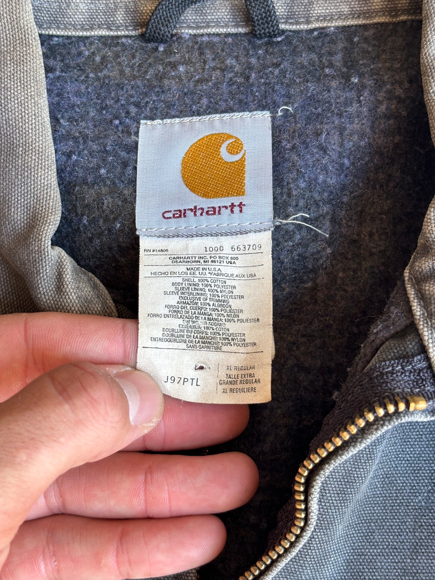 Petrol Carhartt Faded Detroit Jacket - XL