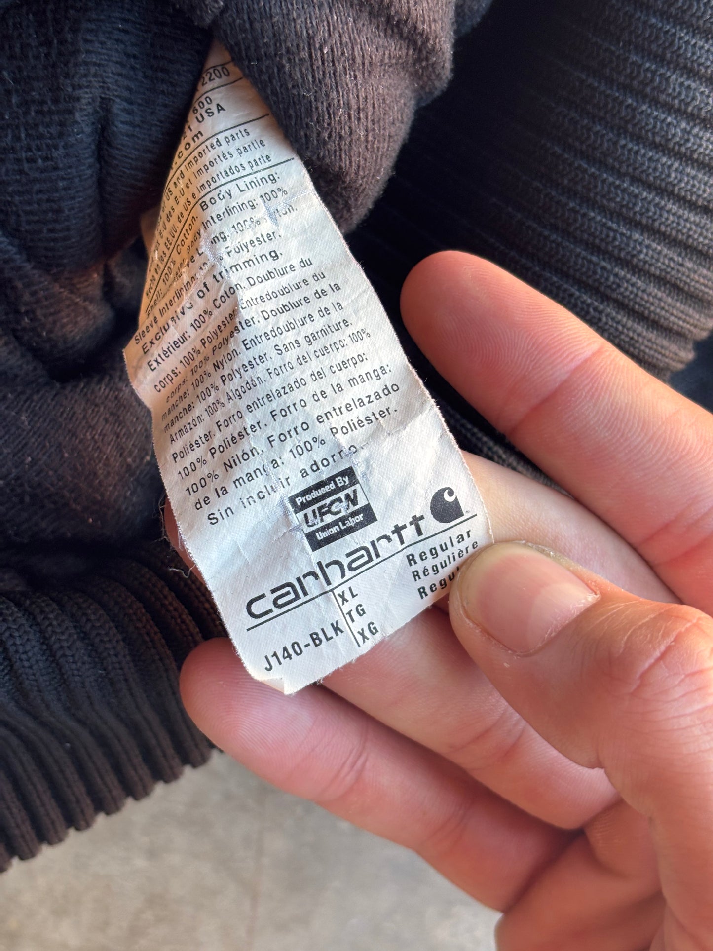 Black Carhartt Hooded Jacket - XL