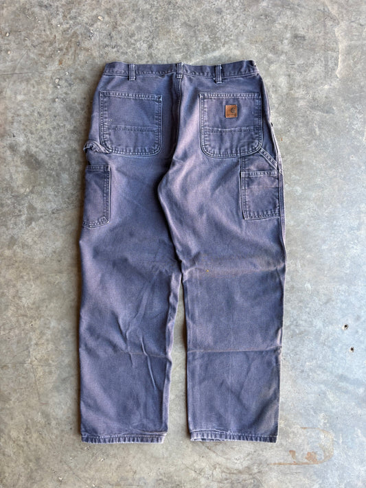 Platinum Blue Carhartt Carpenter Pants - 34x32"