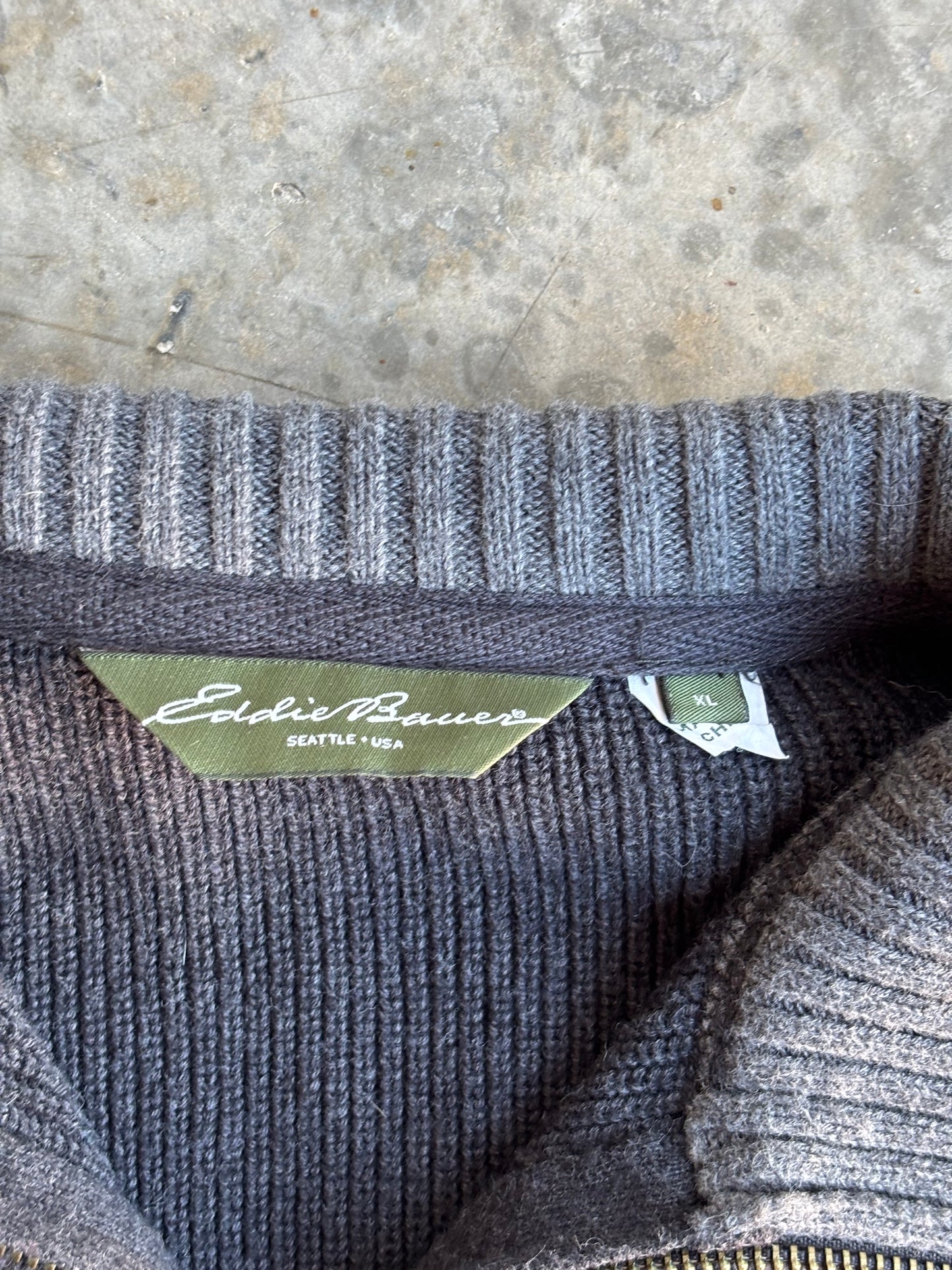 Eddie Bauer Quarter Zip Sweater - XL