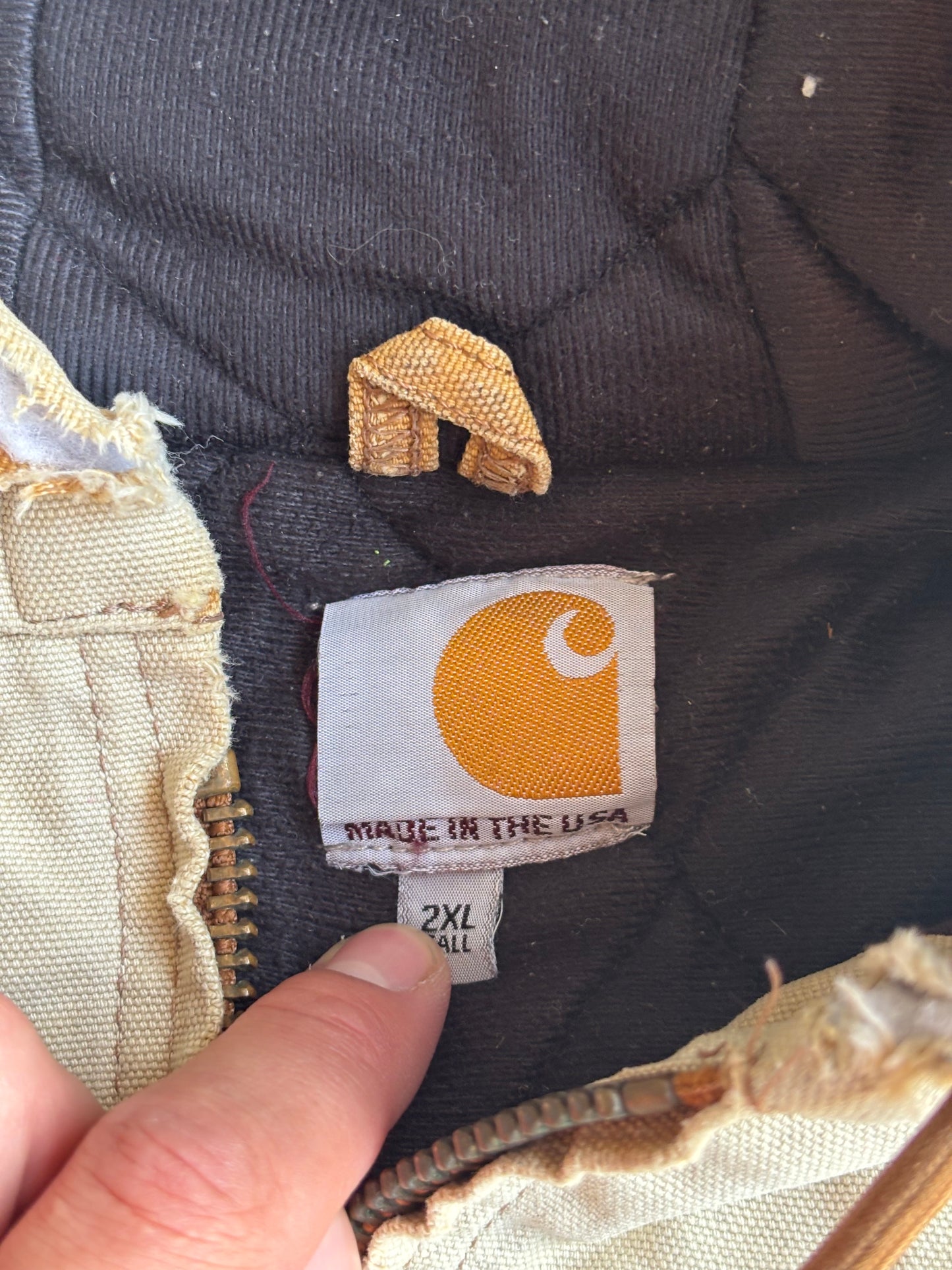Tan Carhartt Hooded Jacket - XXL