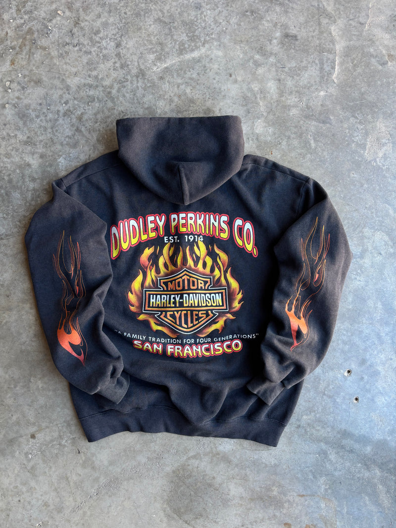 Harley Davidson Zip Up Hoodie - L