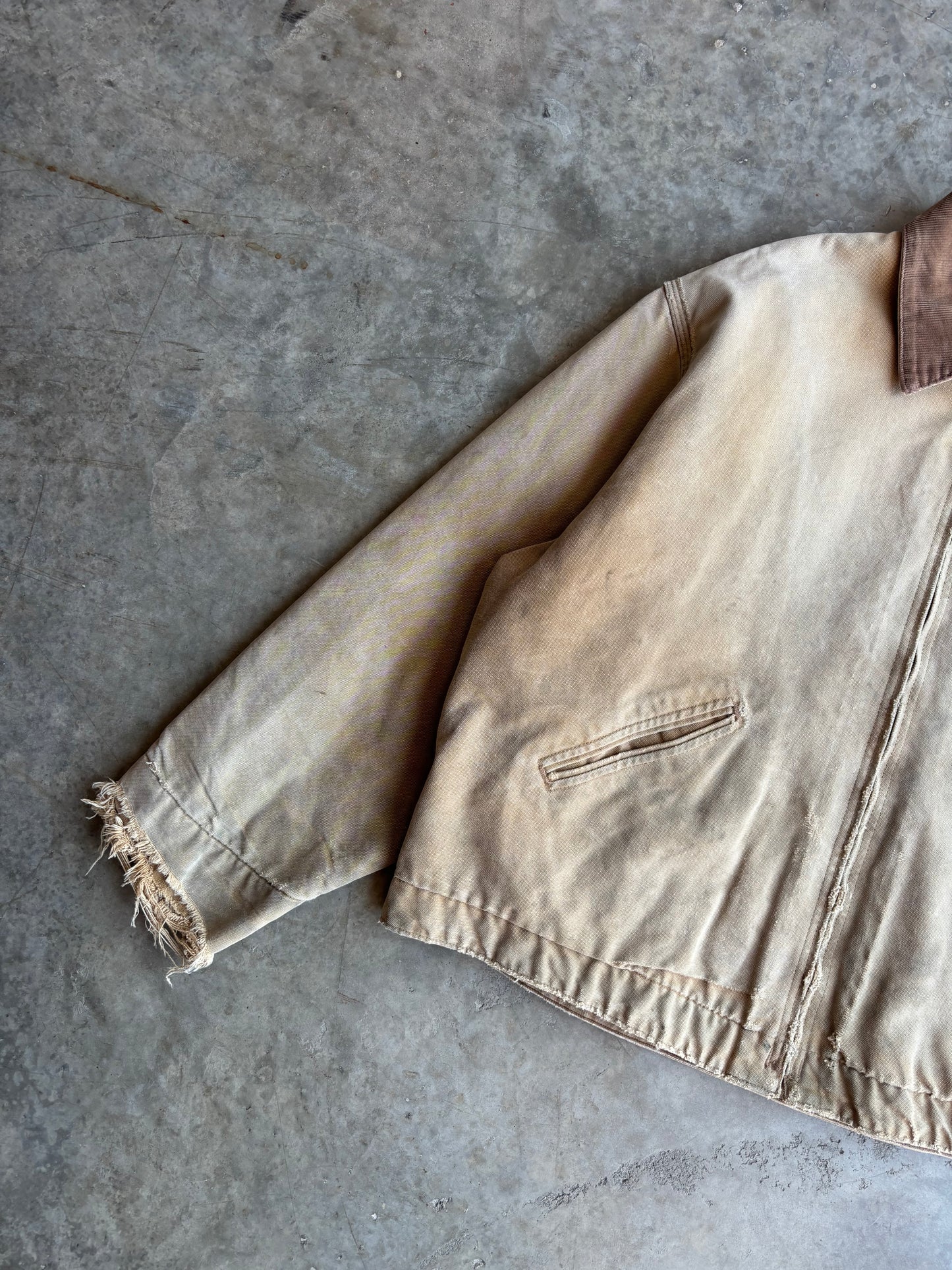 Tan Carhartt Faded Detroit Jacket - XL