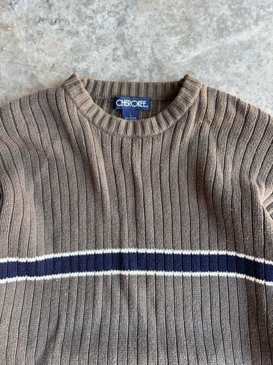 Cherokee Striped Sweater - L
