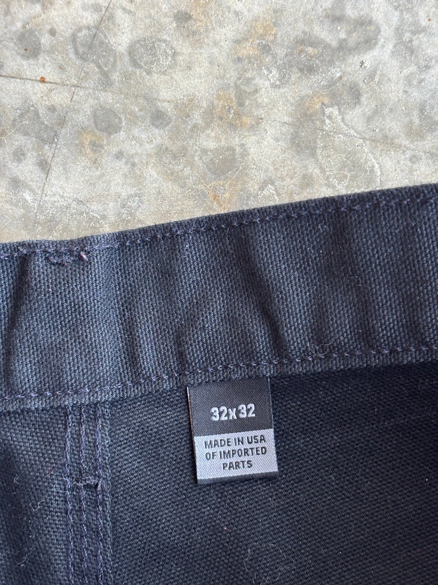 Black Carhartt Double Knee Pants - 32x32"