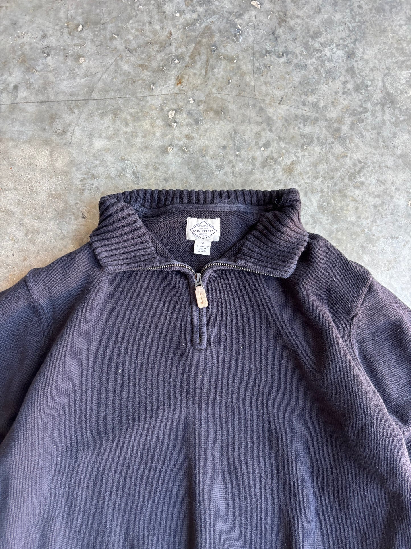 St. Johns Bay Quarter Zip Sweater - XL