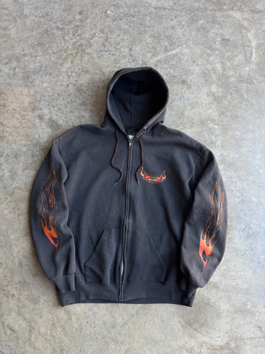 Harley Davidson Zip Up Hoodie - L