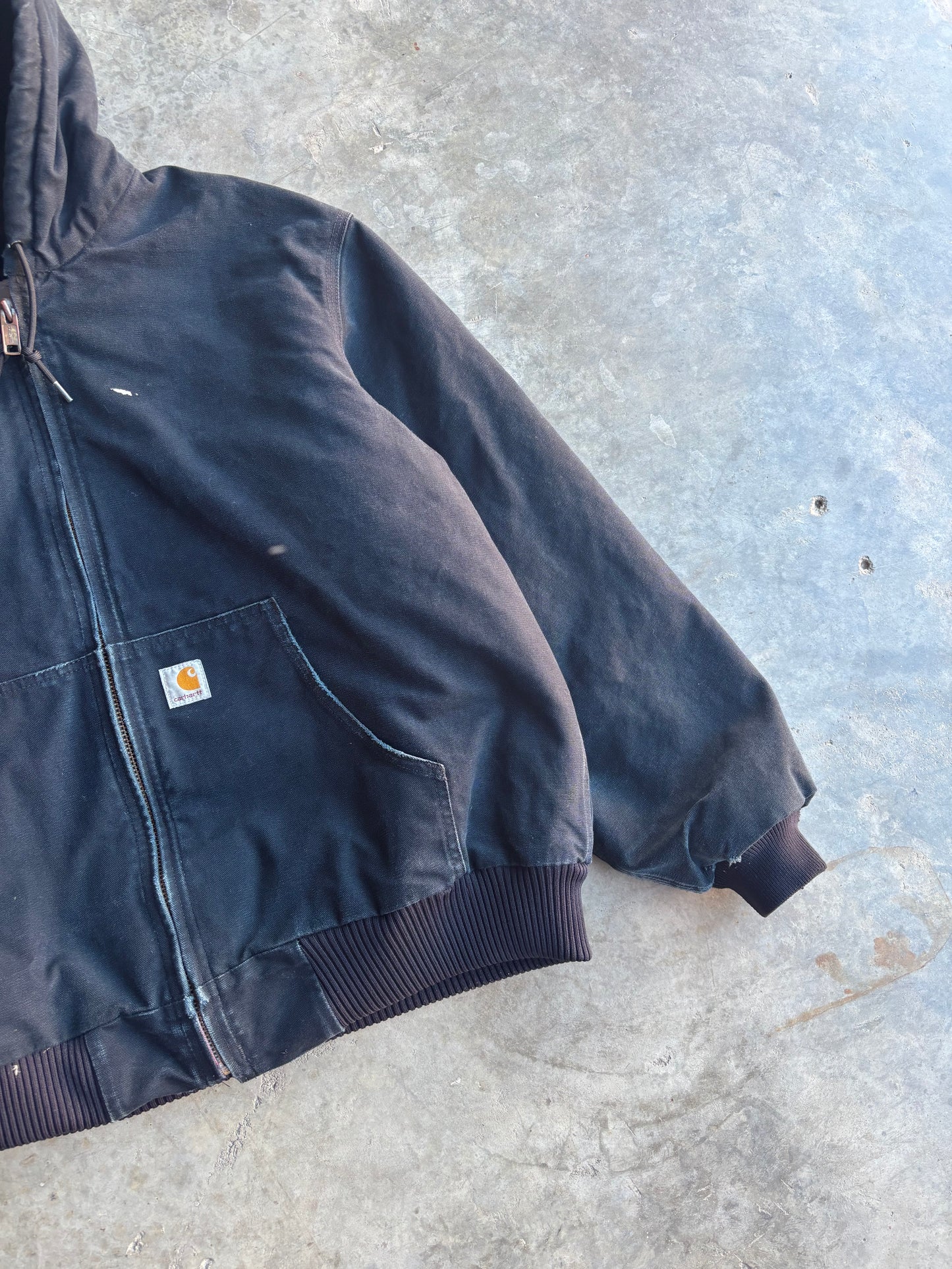 Black Carhartt Hooded Jacket - XL