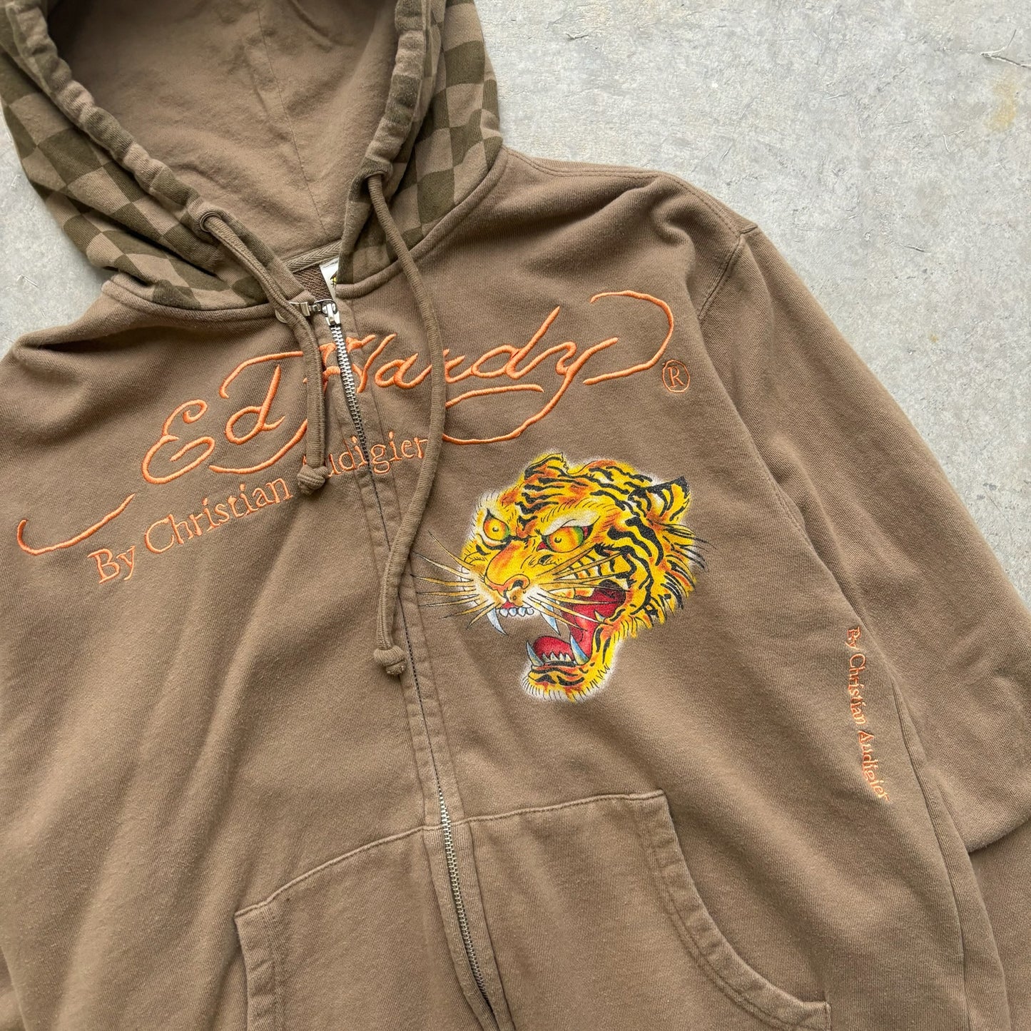 Ed Hardy Zip Up Hoodie - M