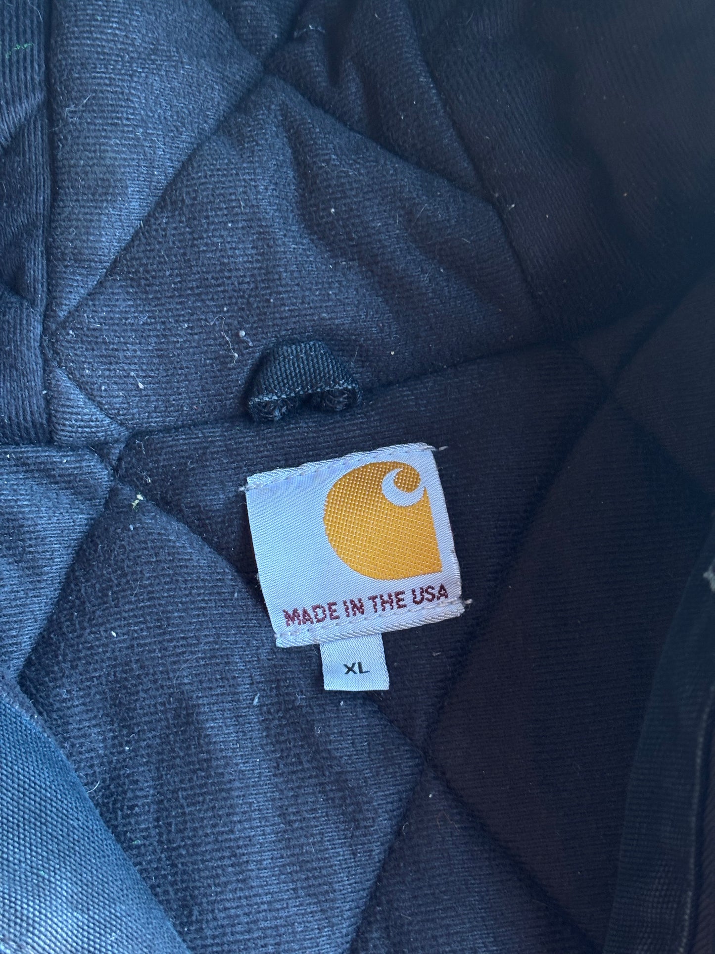 Black Carhartt Hooded Jacket - XL