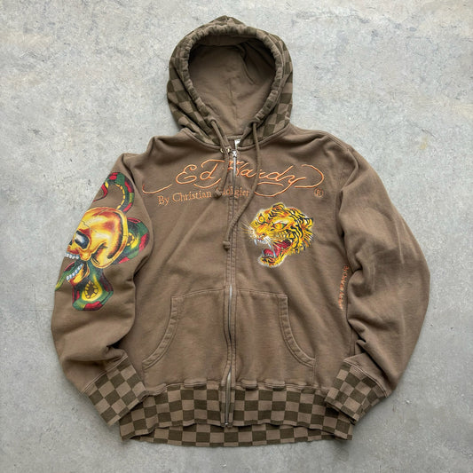 Ed Hardy Zip Up Hoodie - M