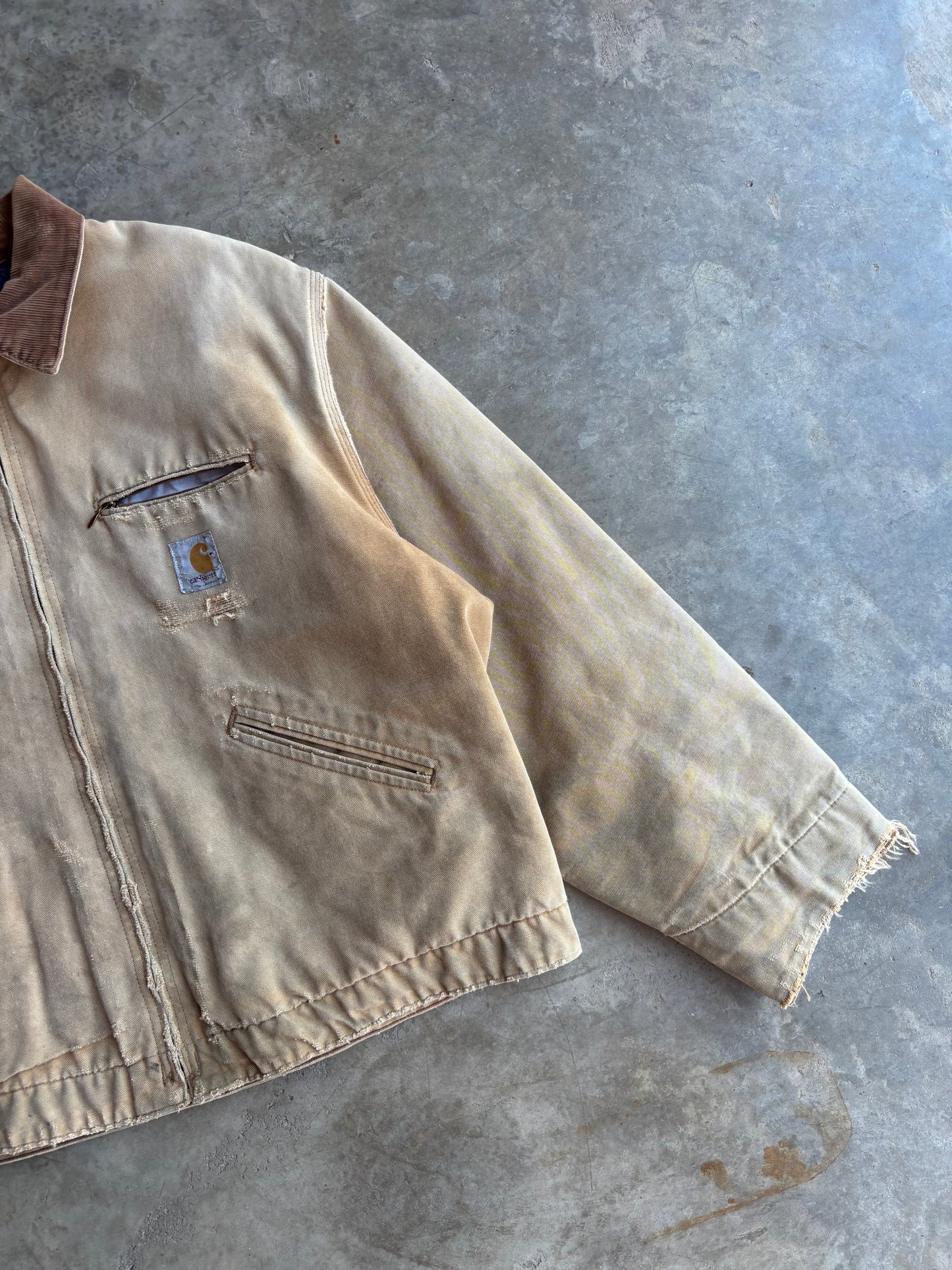 Tan Carhartt Faded Detroit Jacket - XL