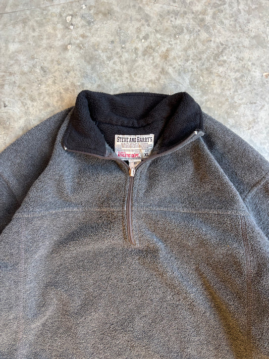 Steve & Barry's Fleece Quarter Zip Sweater - XL