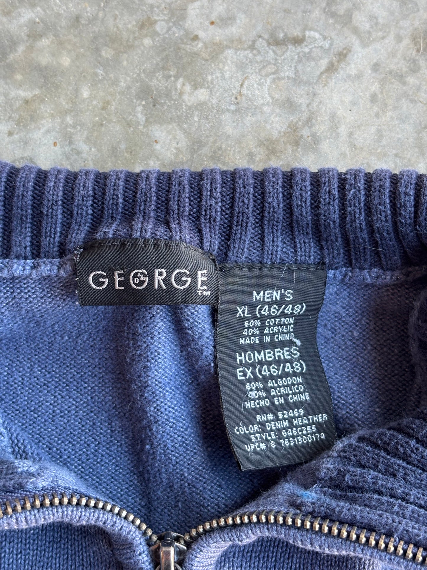 George Quarter Zip Sweater - XL