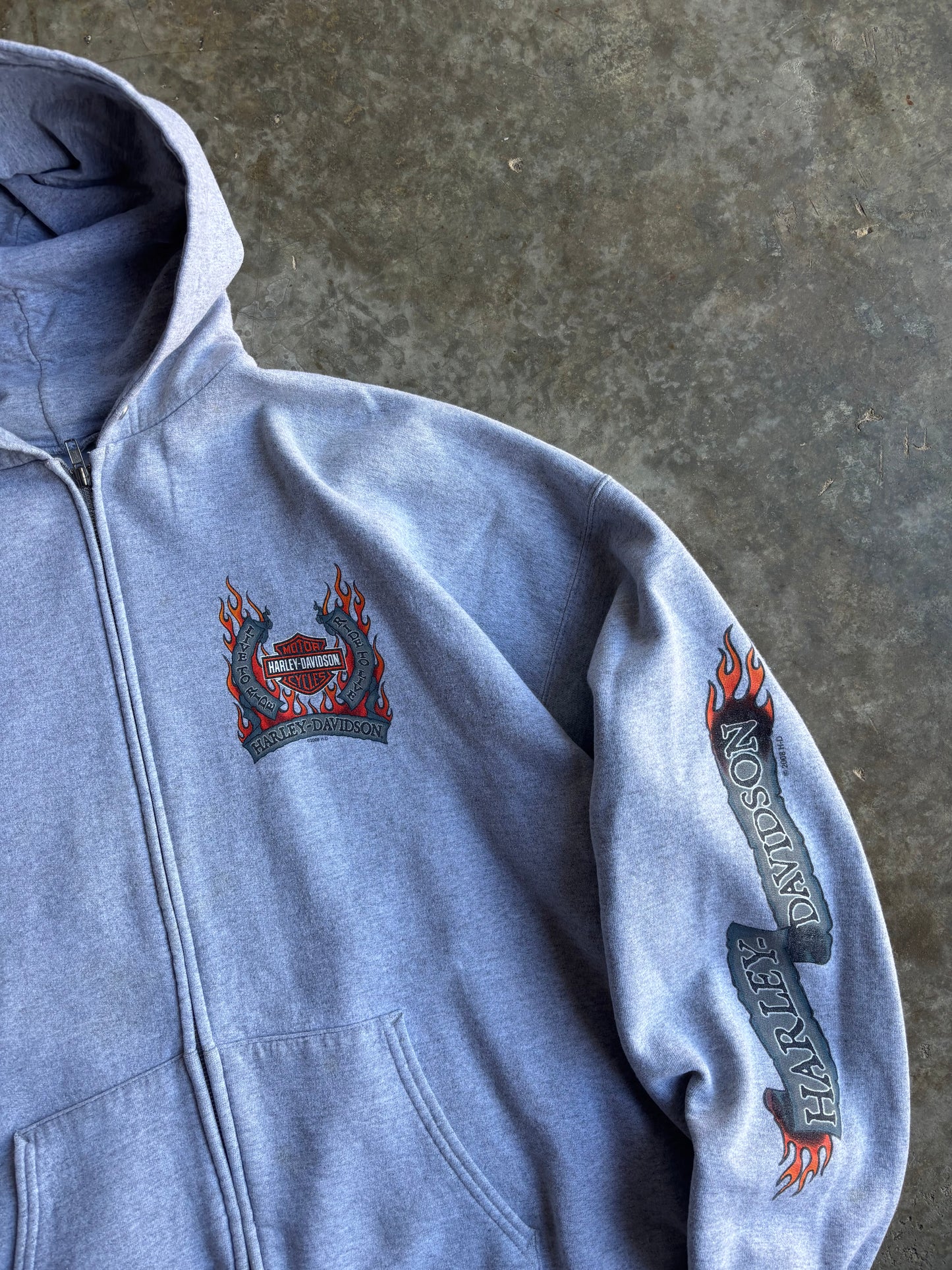Harley Davidson Zip Up Hoodie - XL