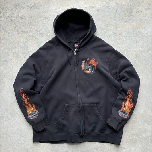 Harley Davidson Zip Up Hoodie - XXL