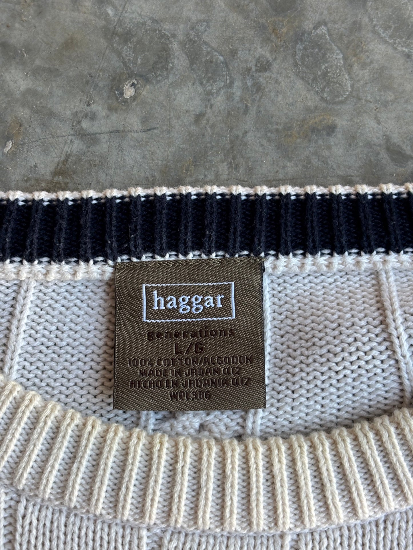 Haggar Cable Knit Sweater - L