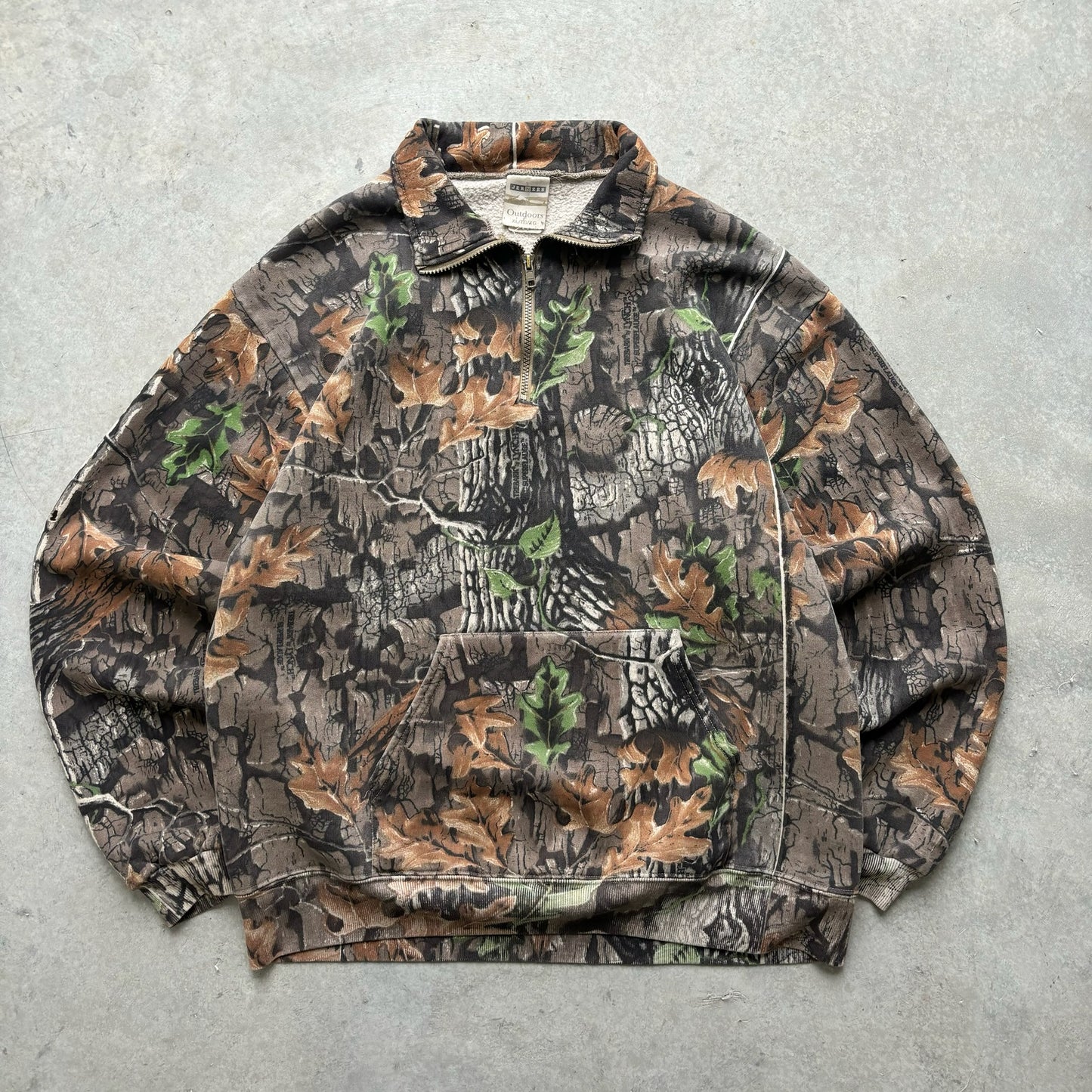 Camo 1/4 Zip Sweatshirt - XL