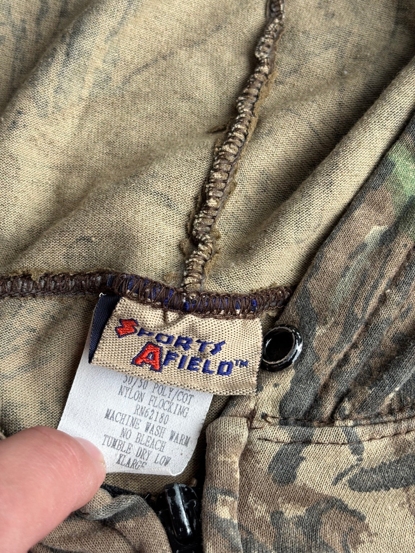 Realtree Camo Hooded Zip Up Long Sleeve - L