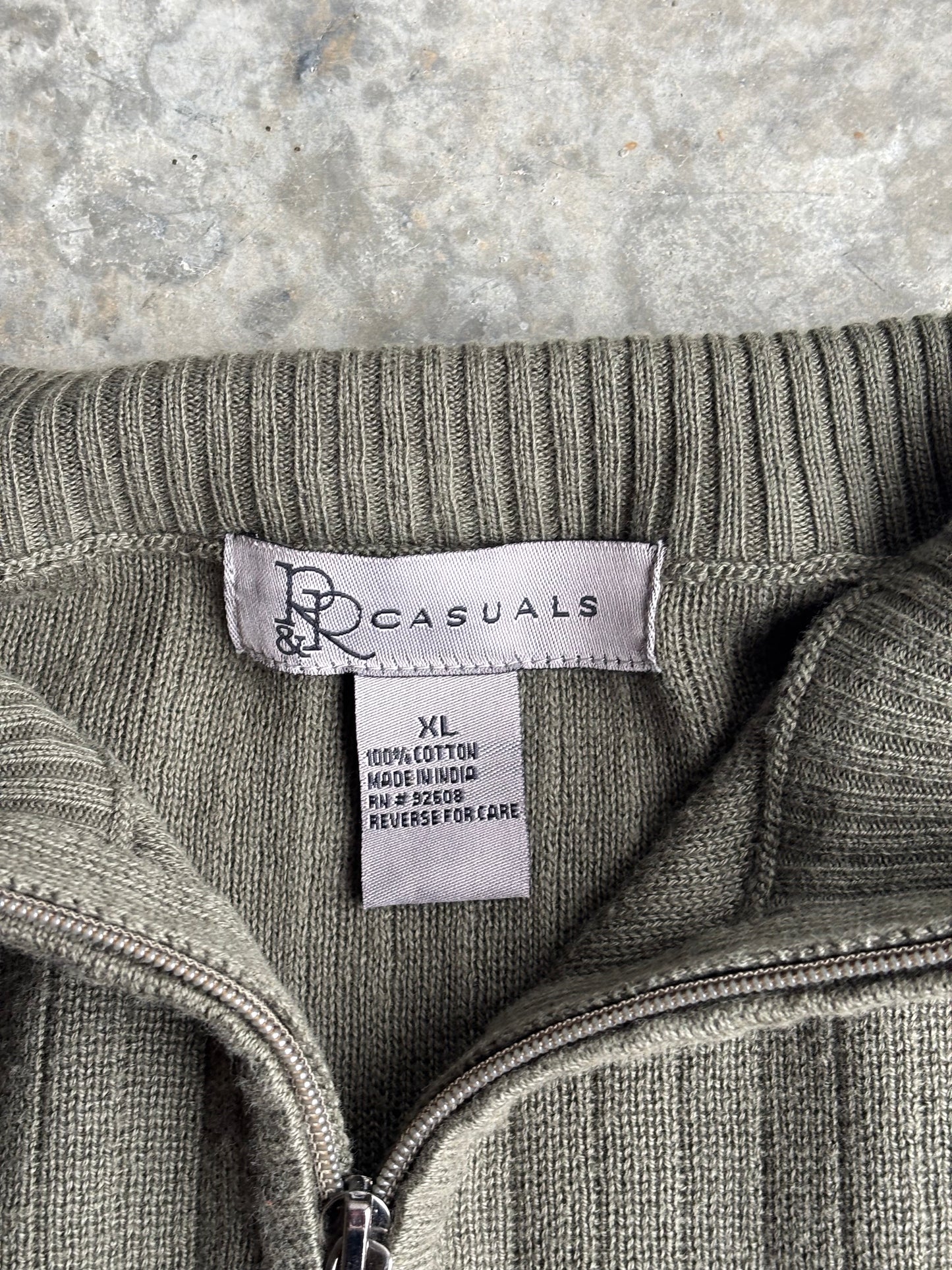 R&R Causals Quarter Zip - XL