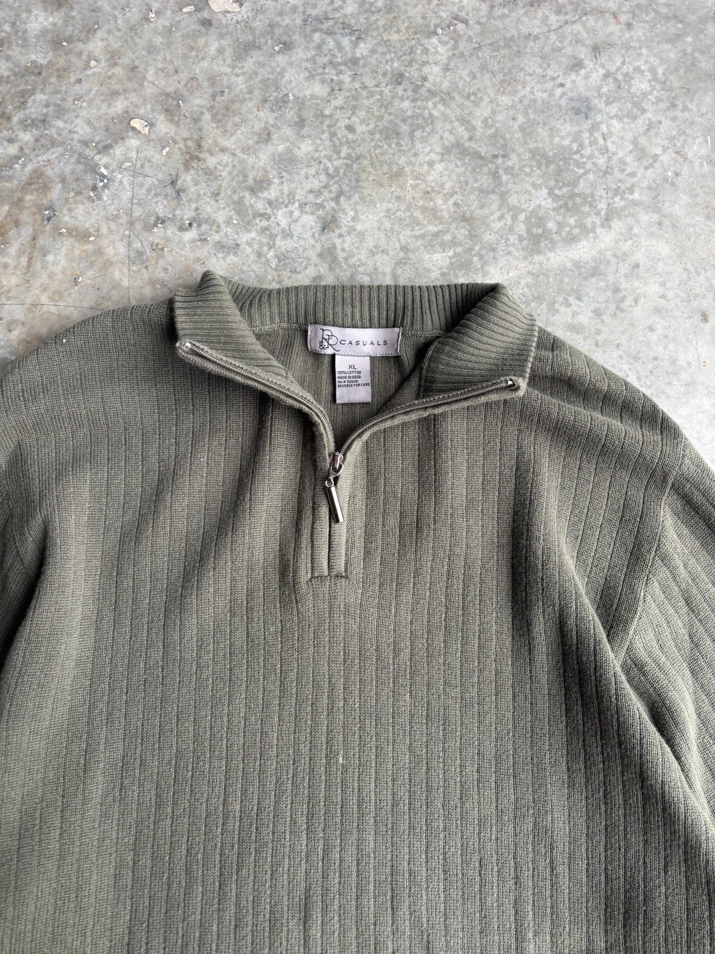 R&R Causals Quarter Zip - XL