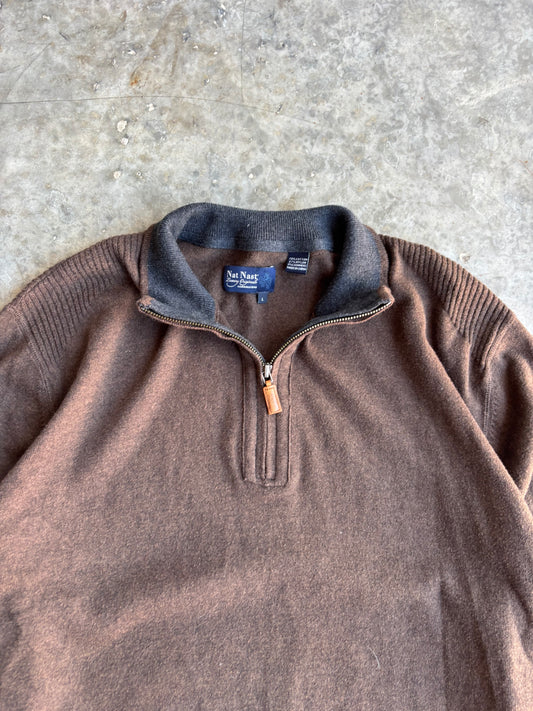 Nat Nast Quarter Zip Sweater - L