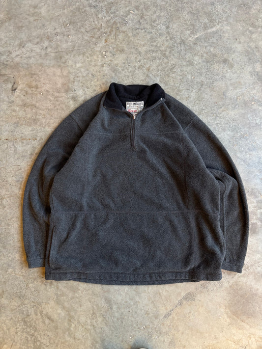 Steve & Barry's Fleece Quarter Zip Sweater - XL