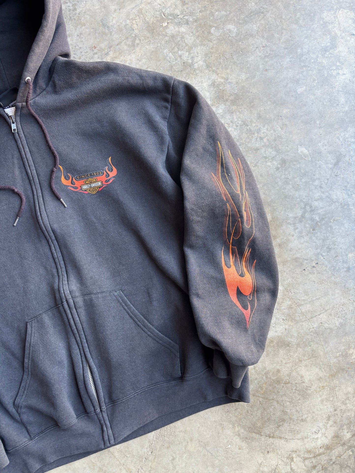 Harley Davidson Zip Up Hoodie - L