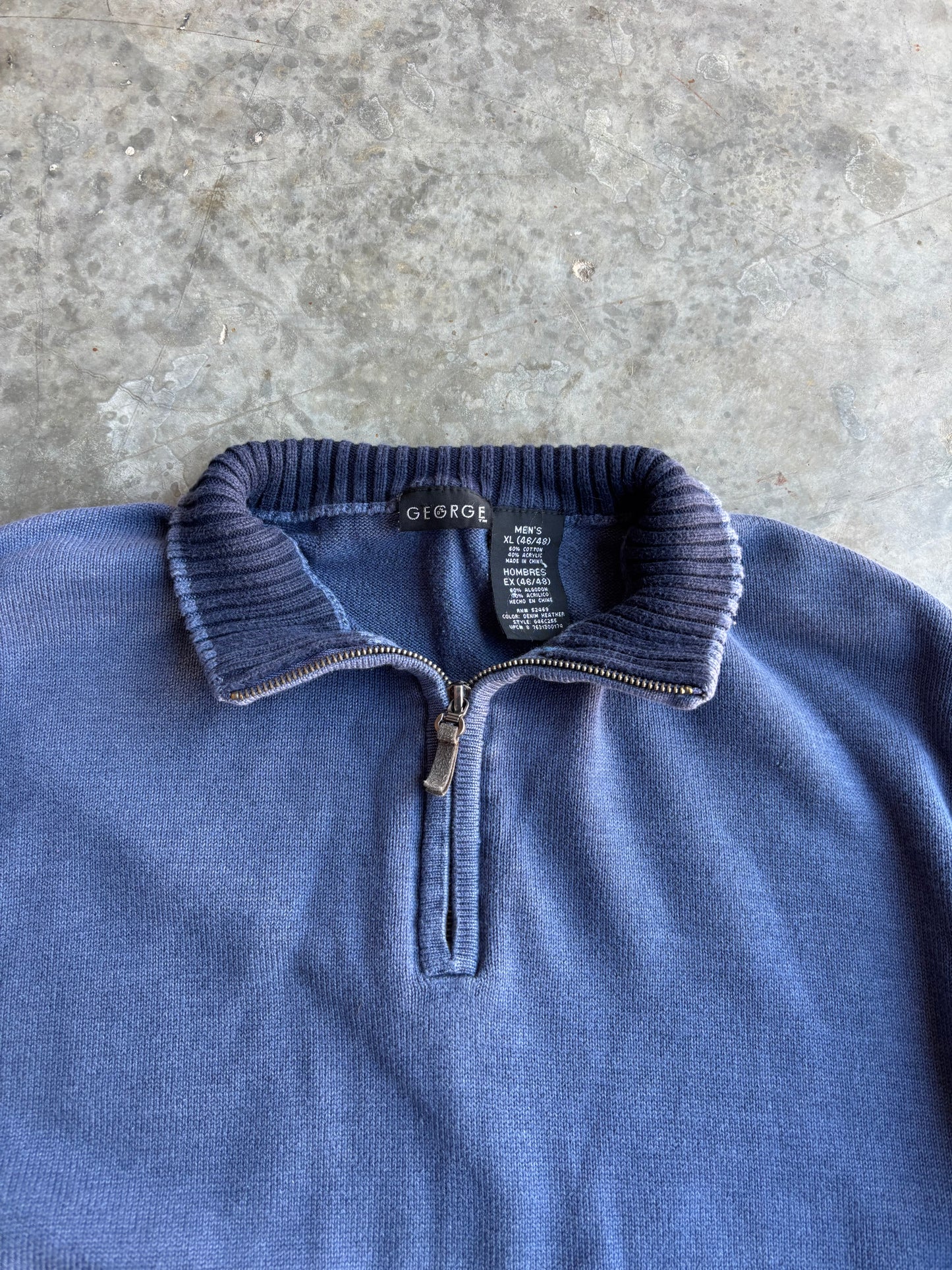 George Quarter Zip Sweater - XL