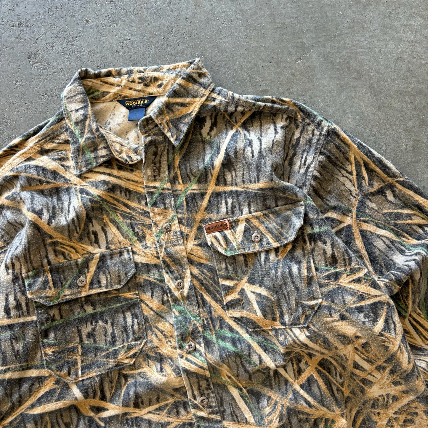 Woolrich Camo Button Up Shirt - XL