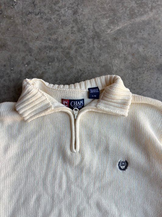 Chaps Quarter Zip Sweater - L