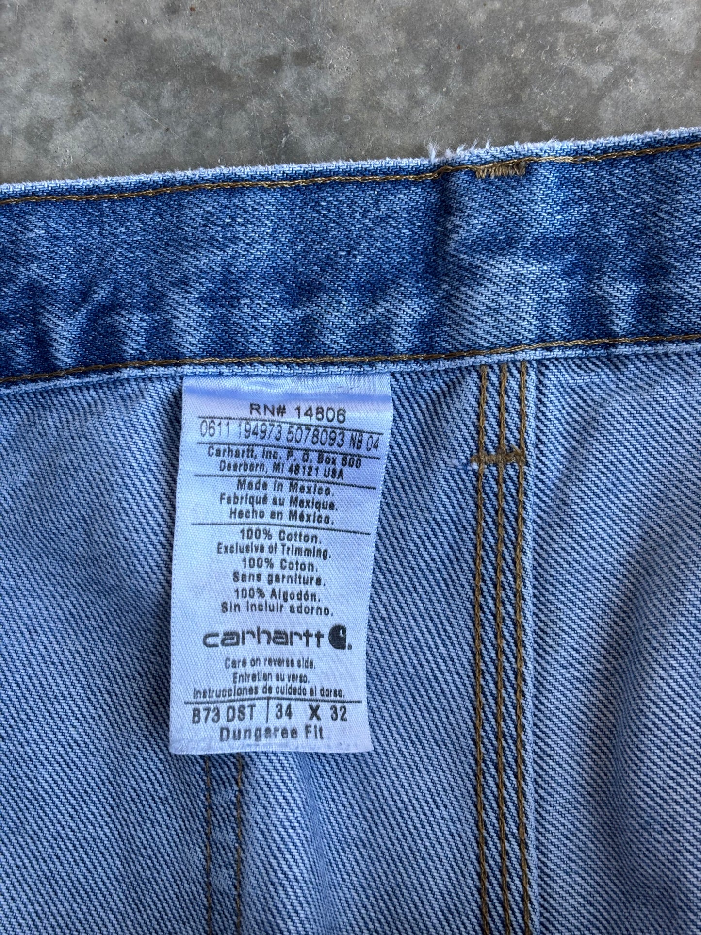 Denim Carhartt Double Knee Jeans - 34x32"