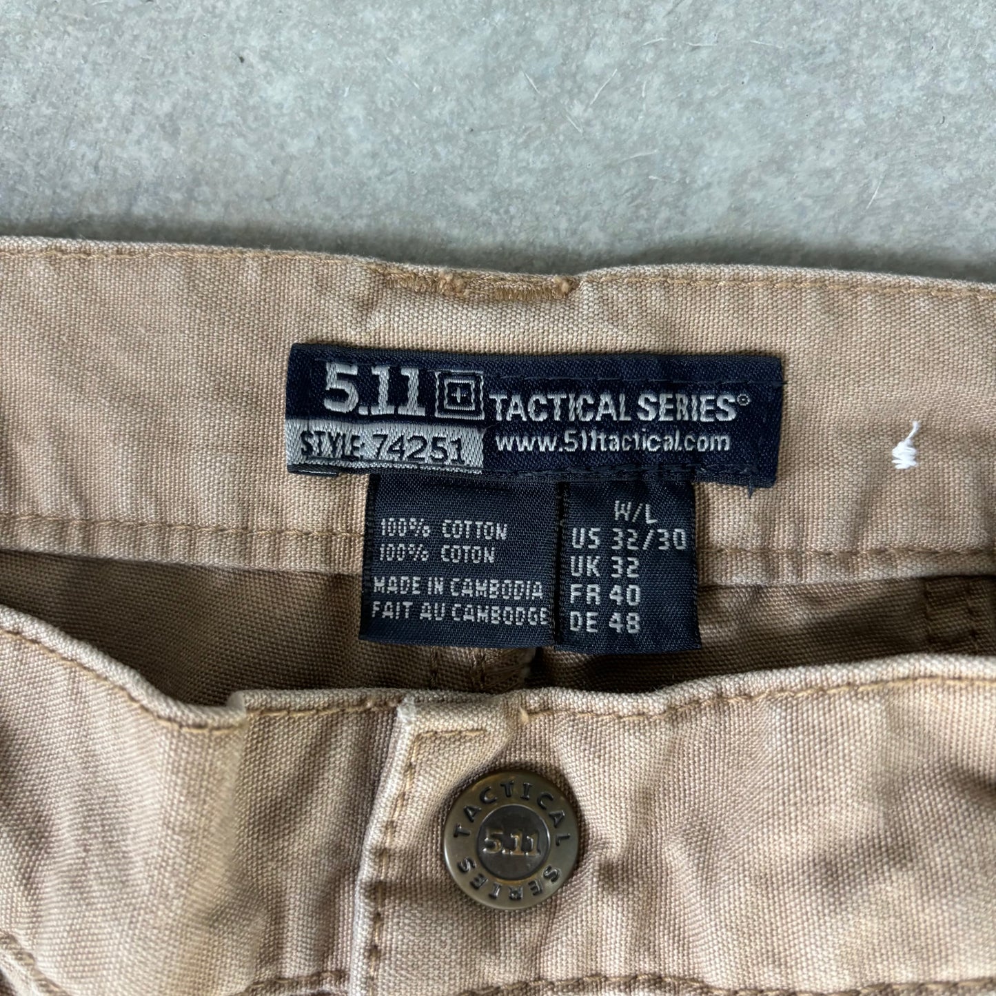 Tan Tactical 5.11 Cargo Pants 32x29”