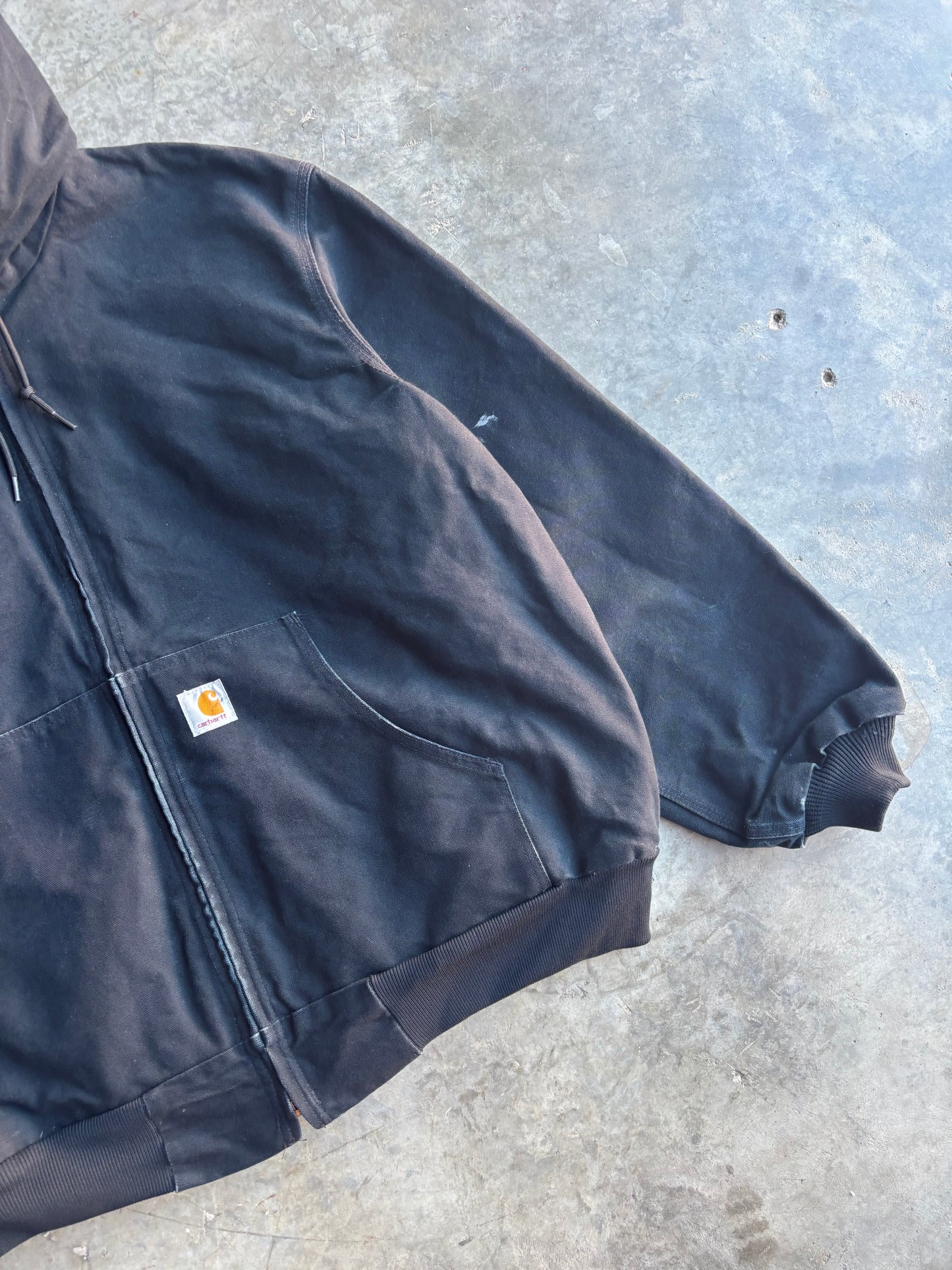 Black Carhartt Hooded Jacket - XL
