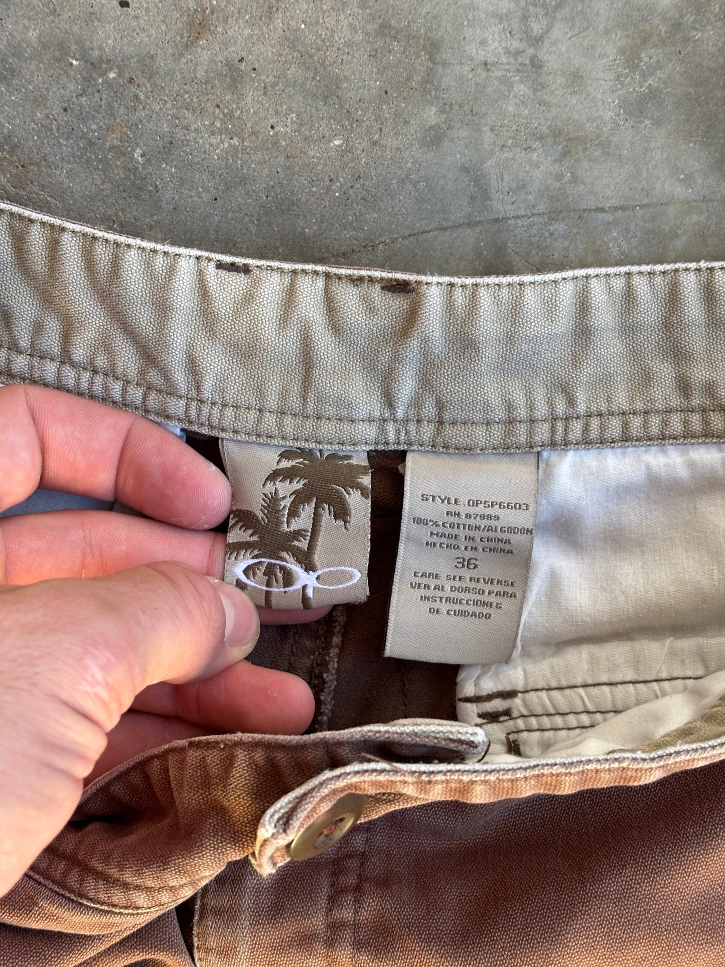 Brown Cargo Shorts - 36"