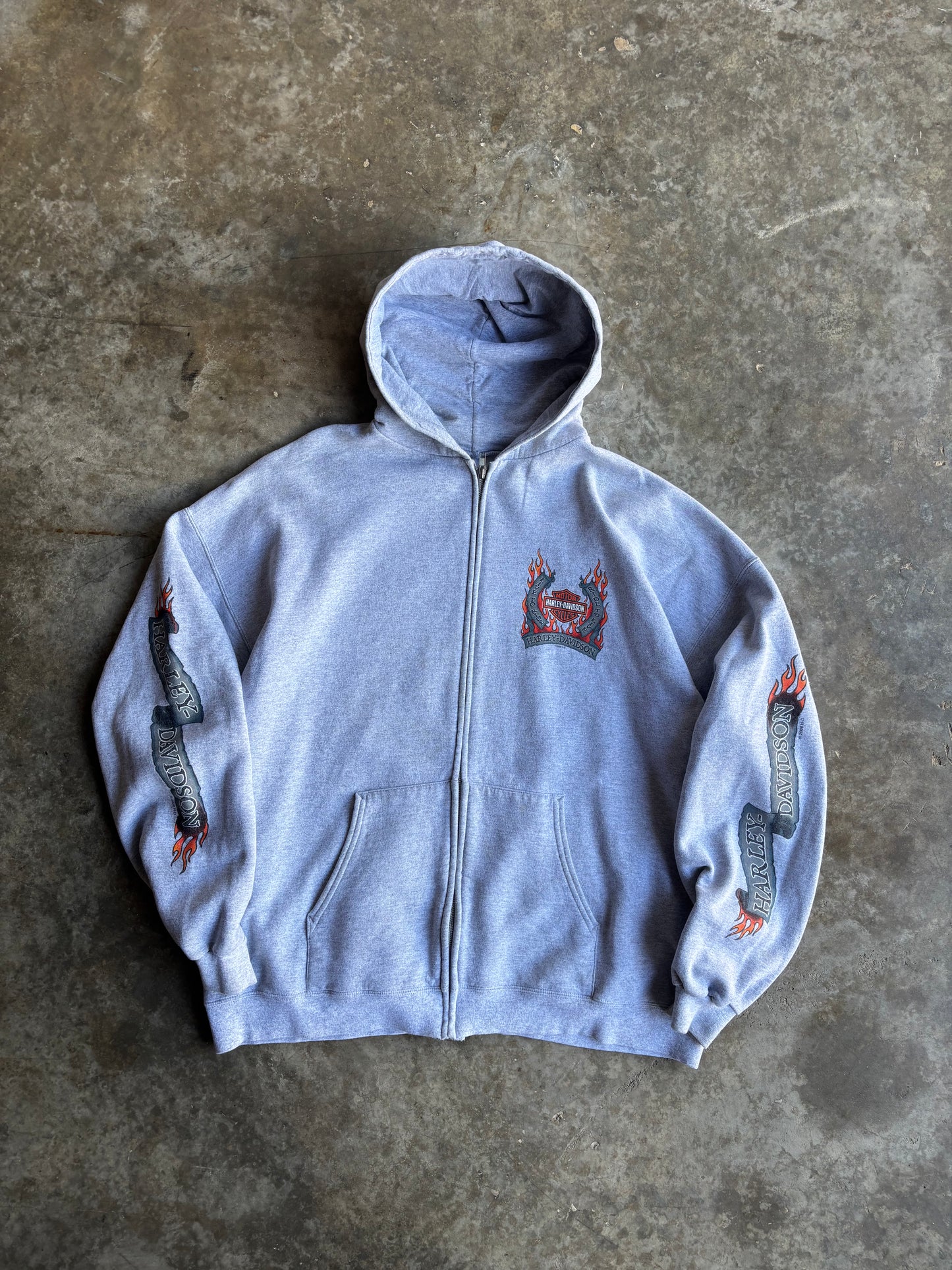 Harley Davidson Zip Up Hoodie - XL