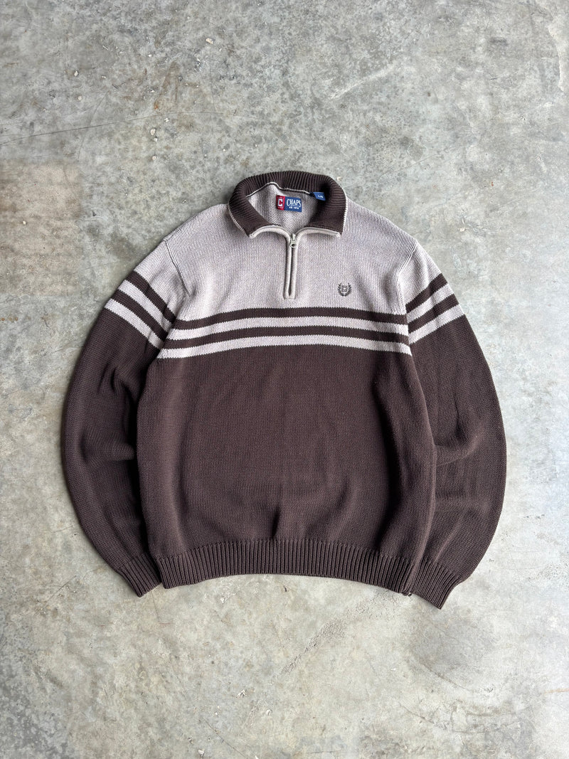 Chaps Quarter Zip Sweater - L