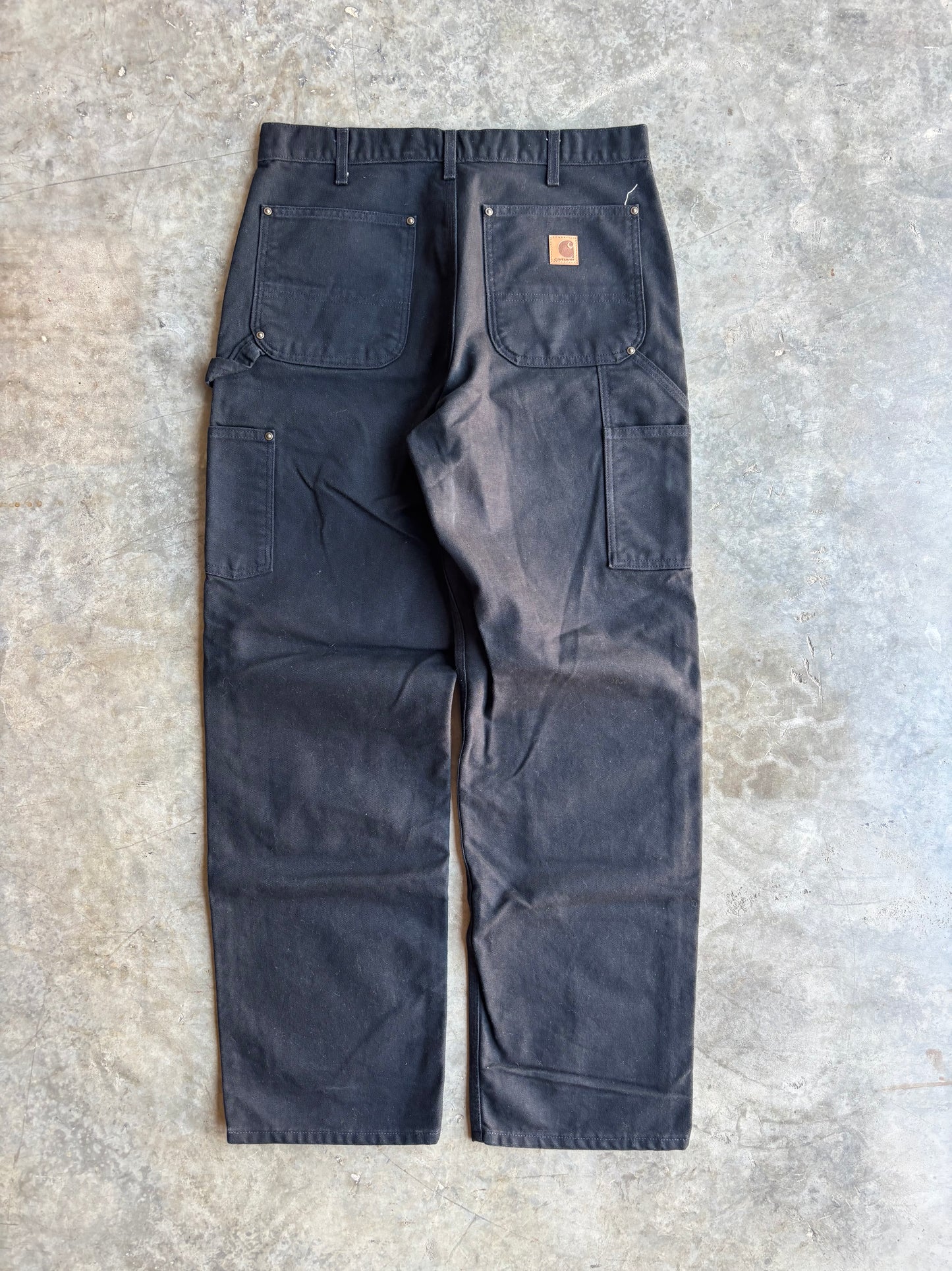 Black Carhartt Double Knee Pants - 32x32"