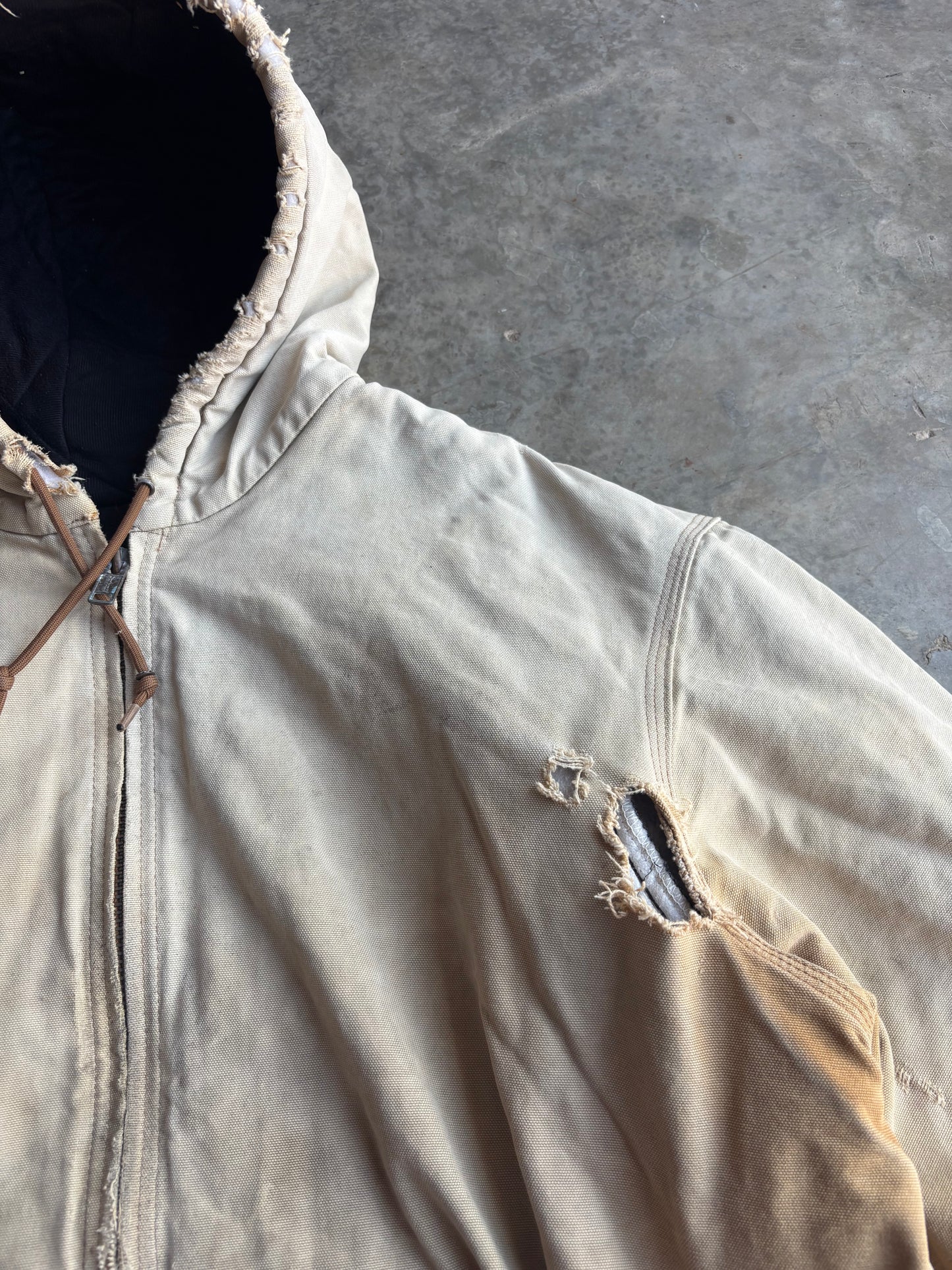 Tan Carhartt Hooded Jacket - XXL