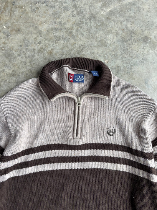 Chaps Quarter Zip Sweater - L