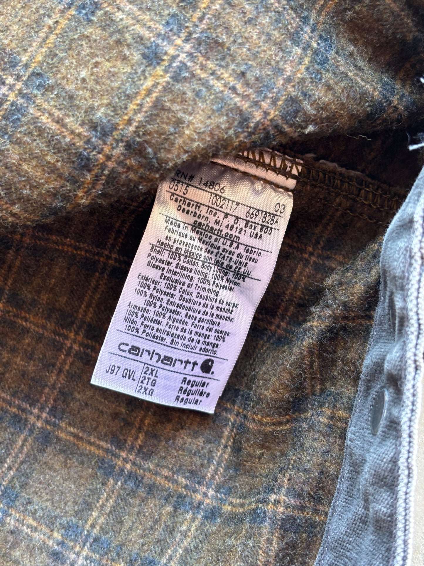 Grey Carhartt Detroit Jacket - XXL