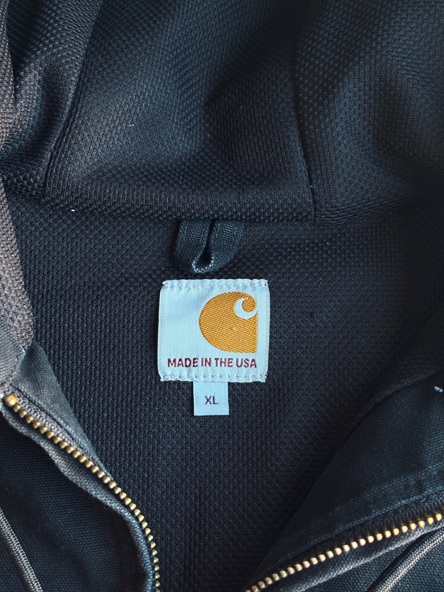 Black Carhartt Hooded Jacket - XL