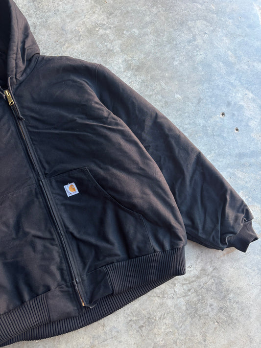 Black Carhartt Hooded Jacket - XL